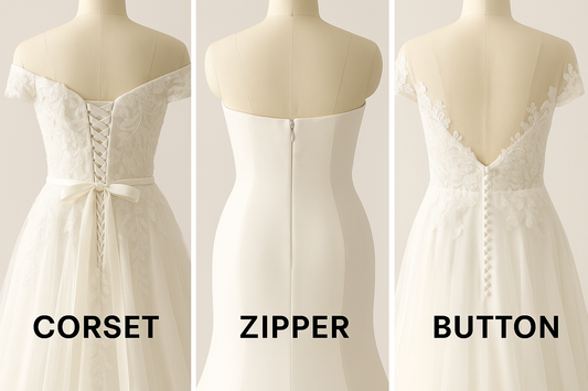 Dress back closure options