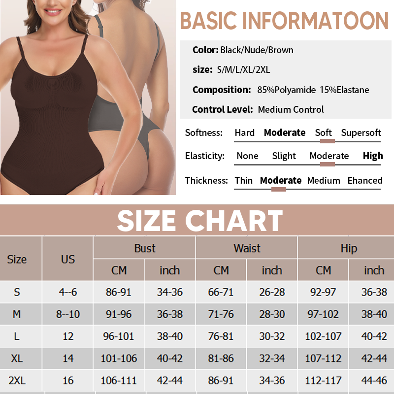 Body sous-vêtement dos nu