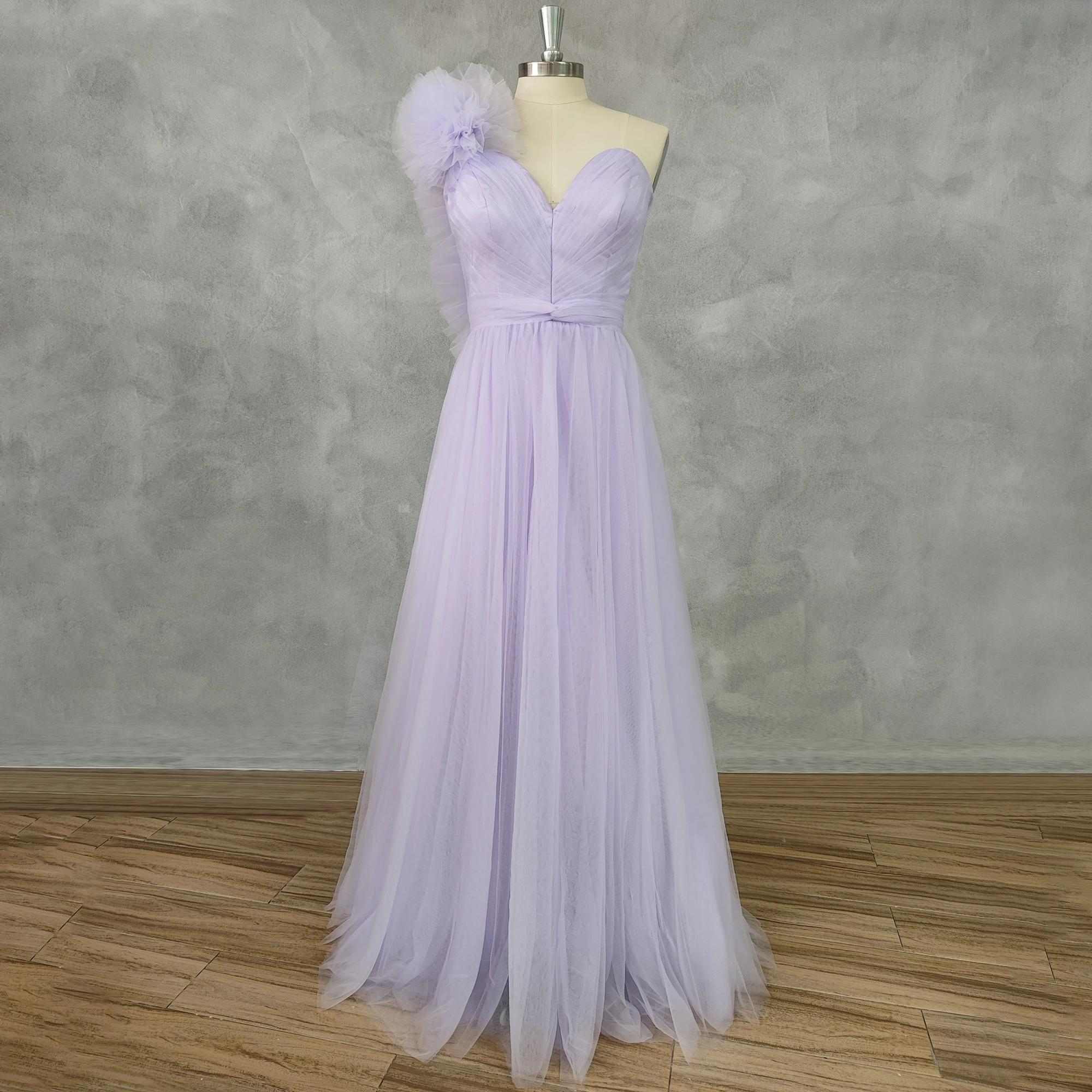 ARIEL Formal Dress | Lilac Pleated One-Shoulder Prom Gown Lula Bridal ARIEL Formal Dress | Lilac Pleated One-Shoulder Prom Gown Lula Bridal