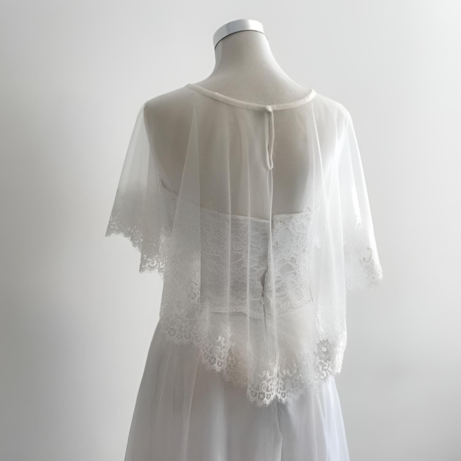 Bridal Cover Up Bolero with Lace Trim - Jacket