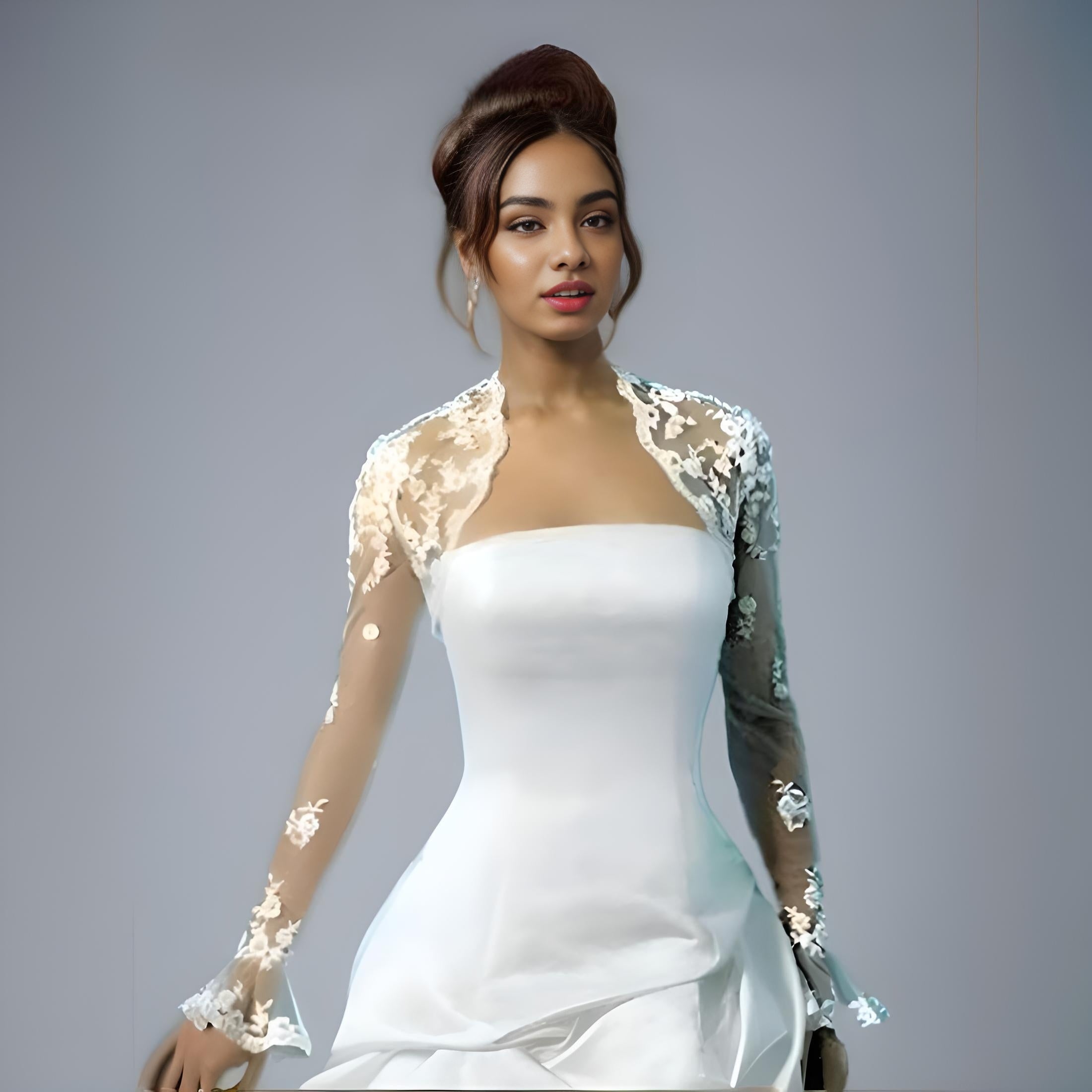 Bridal Lace Bolero with Long Sleeves | Elegant Lace Sleeves Lula Bridal Bridal Lace Bolero with Long Sleeves | Elegant Lace Sleeves Lula Bridal