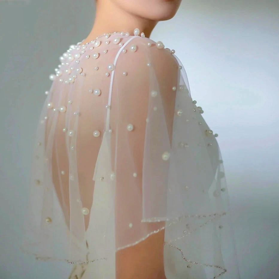 Bridal Pearl Bolero Jacket Cape