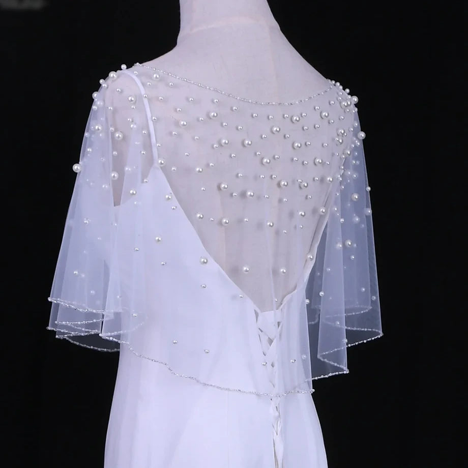 Bridal Pearl Bolero Jacket Cape