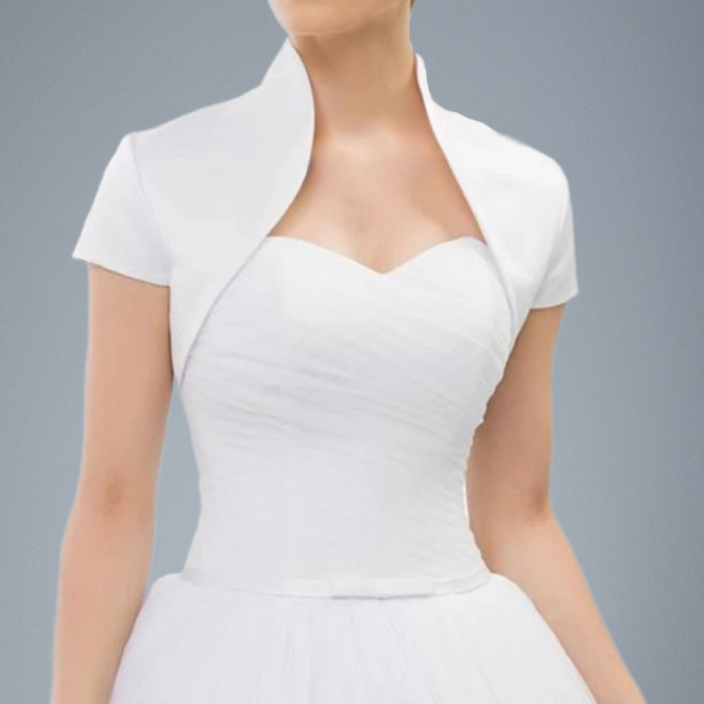 Bridal Satin Bolero Top (In Stock)