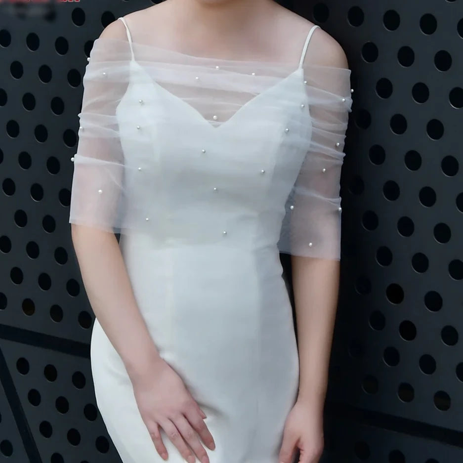 Bridal Wrap with Detachable Sleeves - Bridal Jacket