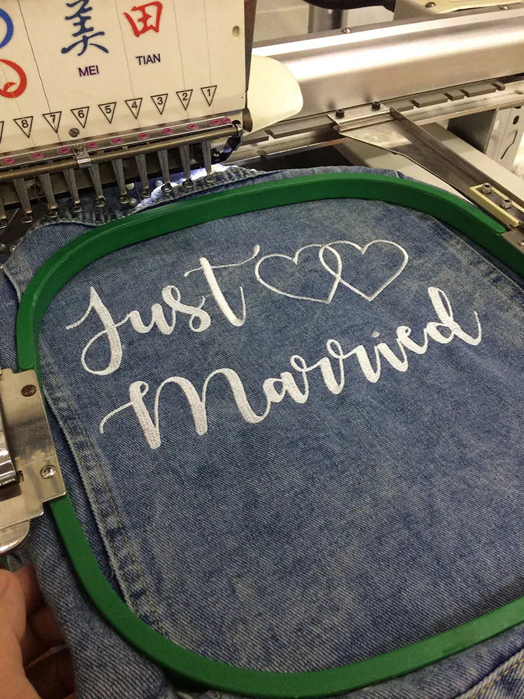 Embroided Denim Jacket for full Bridal Party - Wedding