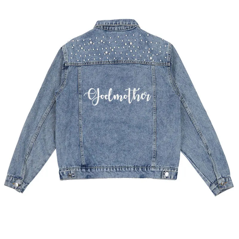 Embroided Denim Jacket for full Bridal Party - Wedding