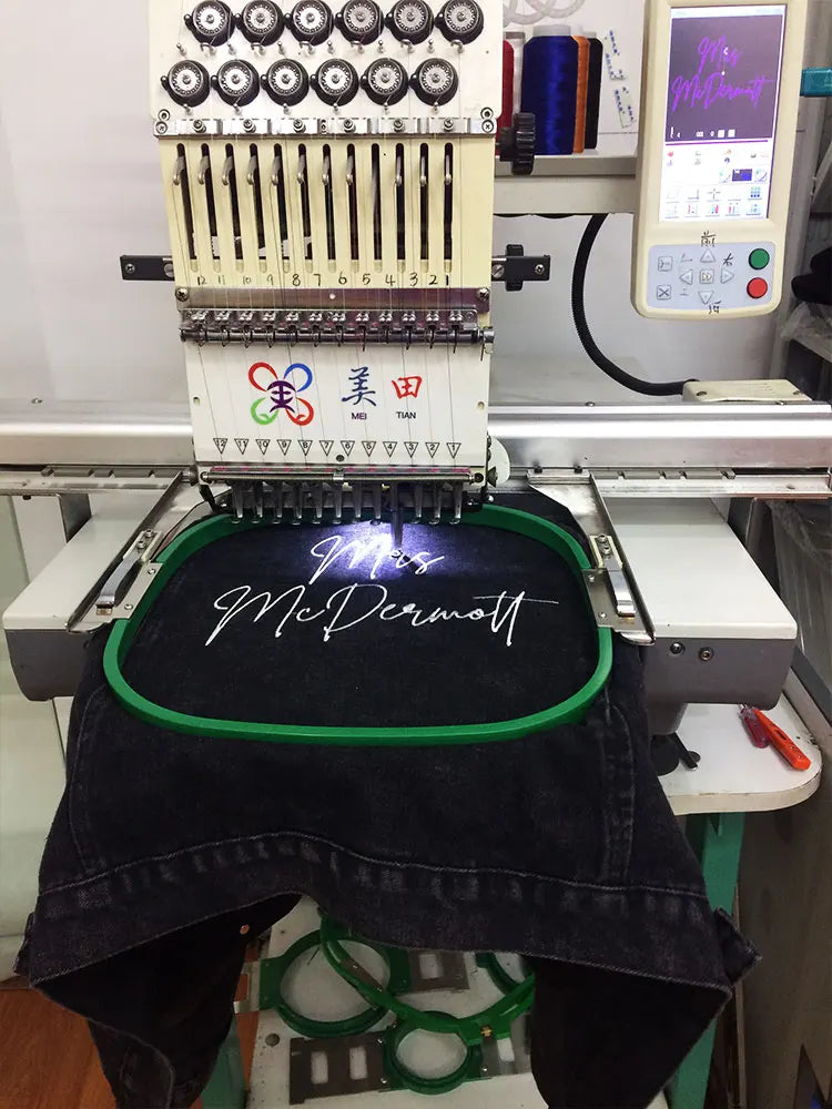 Embroidered Future Mrs. Name Pearl Jacket - Bridal