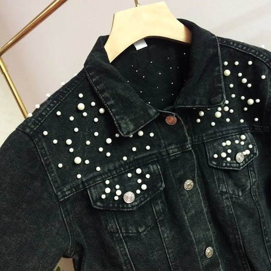 Embroidered Future Mrs. Name Pearl Jacket - Bridal