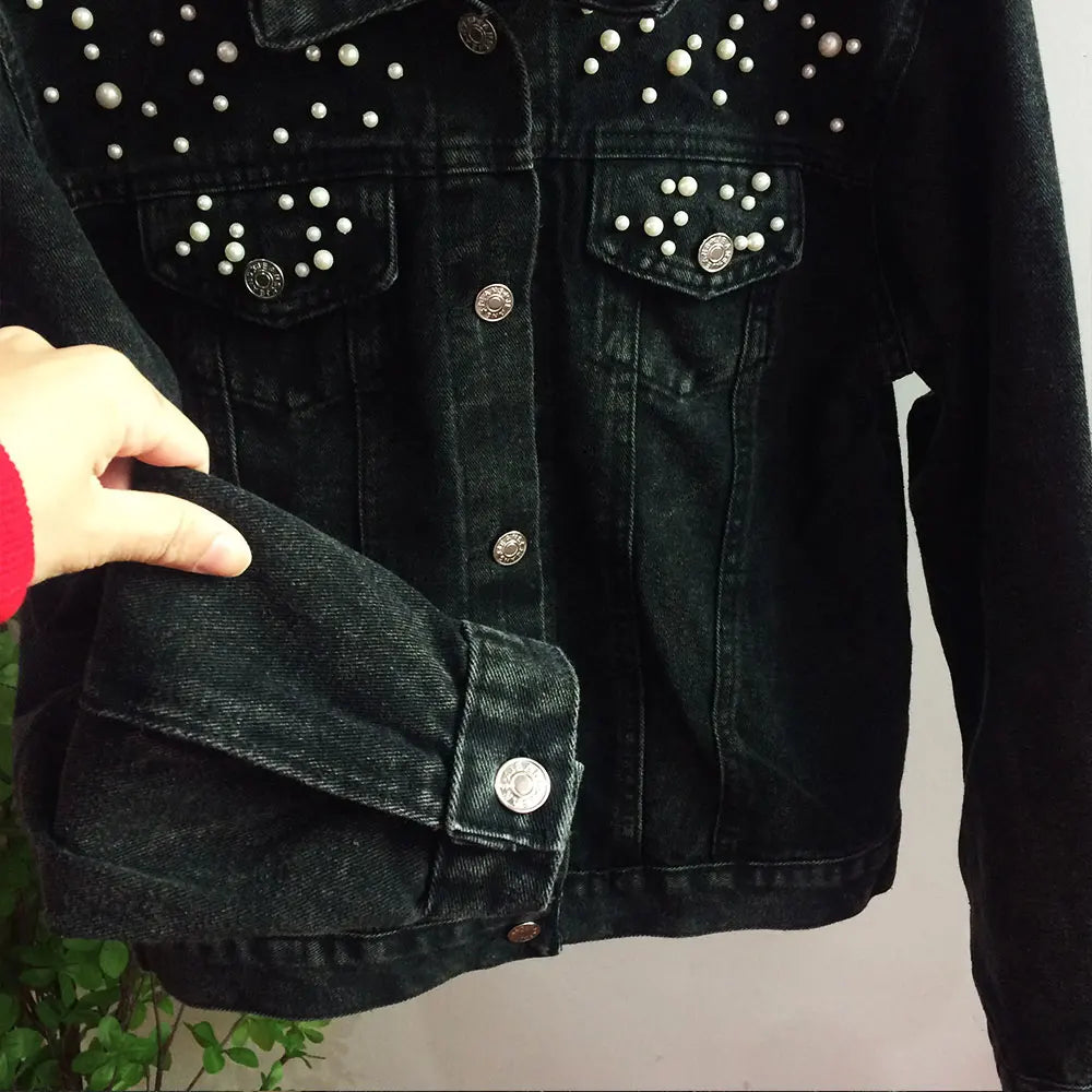 Embroidered Future Mrs. Name Pearl Jacket - Bridal
