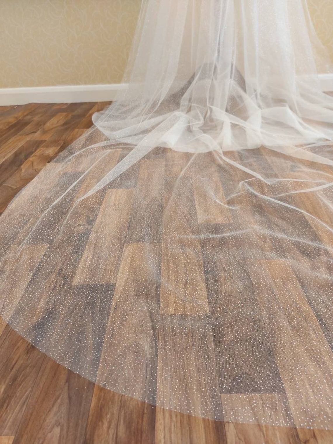 Glittering Cathedral Long Wedding Veil 500cm - Bridal Veils