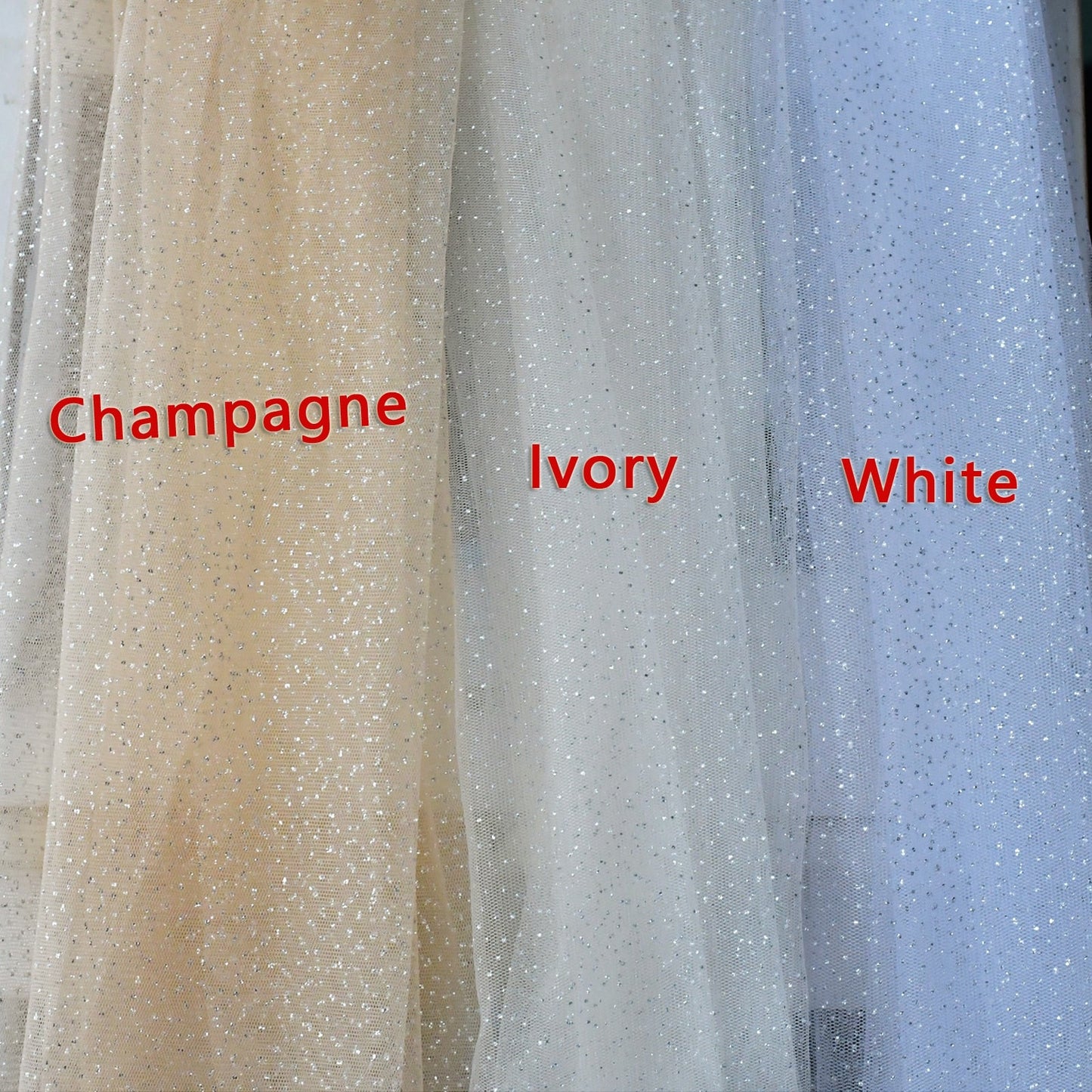 Glittering Wedding Veil (75cm - 500cm) - Bridal