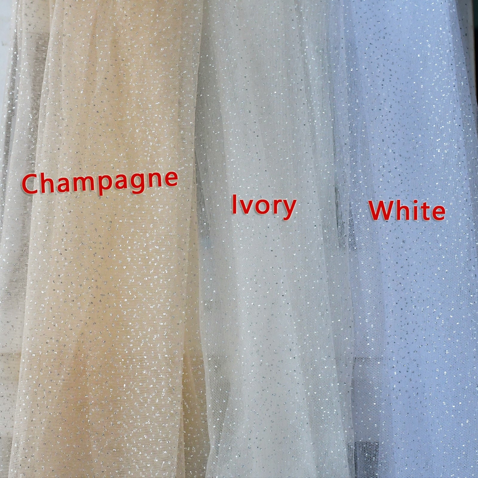 Glittering Wedding Veil (75cm - 500cm) - Bridal