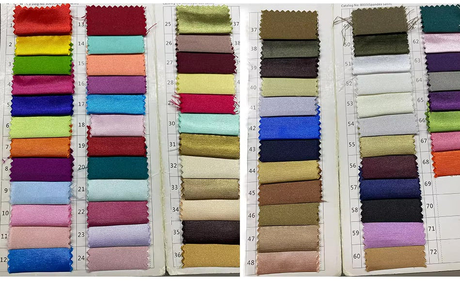Satin fabric color swatch for Talia Dress.