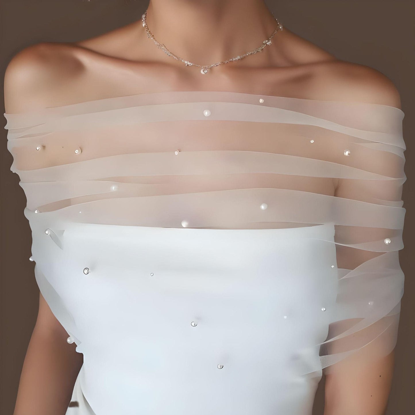 Bridal Wrap with Pearls