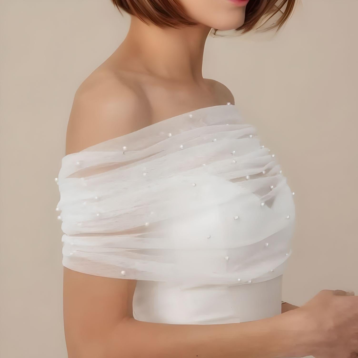Bridal Wrap with Pearls | Elegant Beaded Wedding Accessory Lula Bridal Bridal Wrap with Pearls | Elegant Beaded Wedding Accessory Lula Bridal