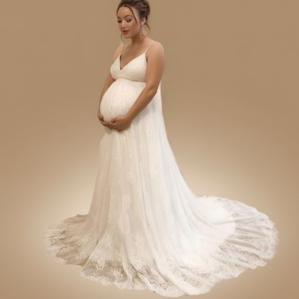 MAEVE Maternity Wedding Dress | Full Lace Gown for Expectant Brides Lula Bridal MAEVE Maternity Wedding Dress | Full Lace Gown for Expectant Brides Lula Bridal