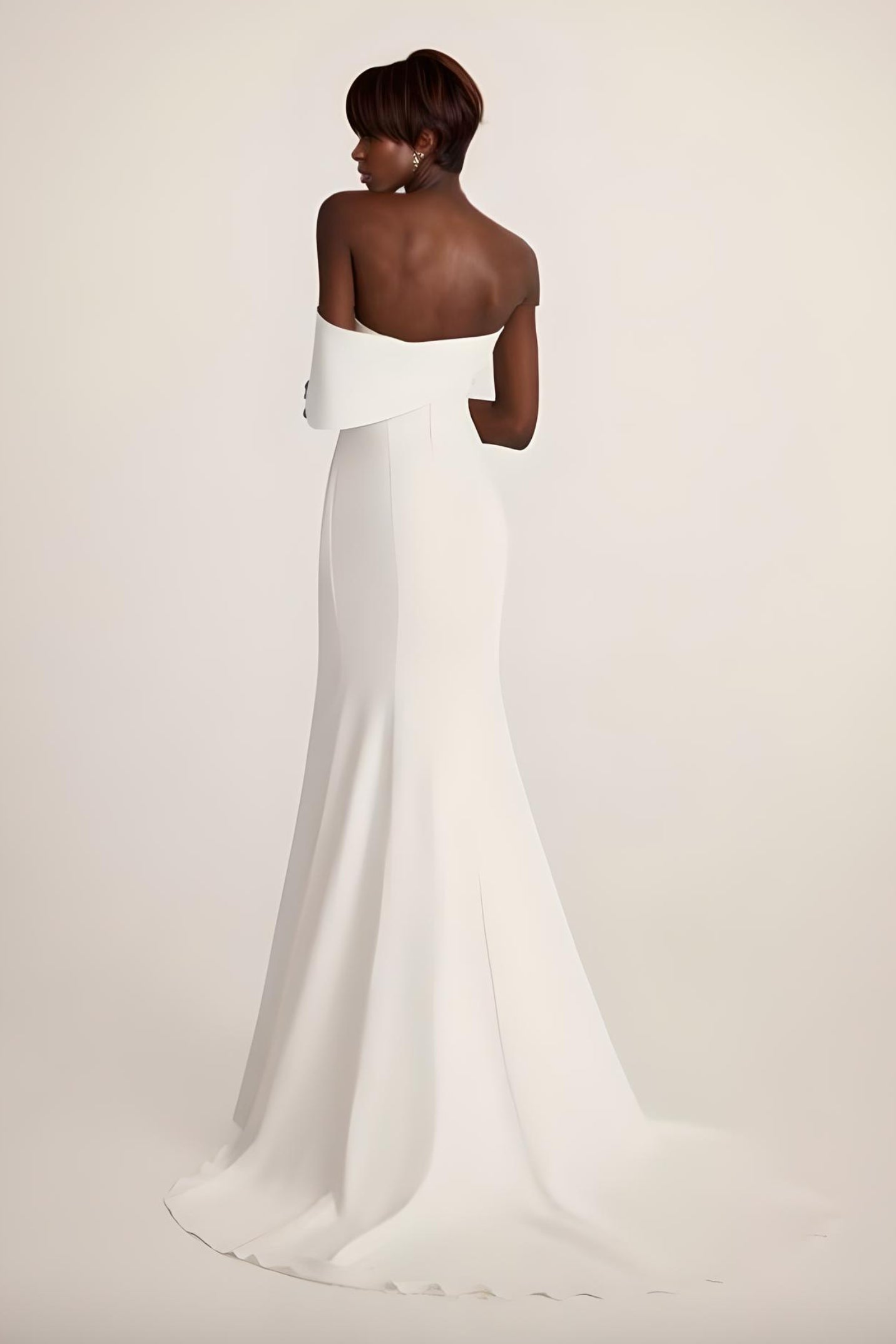 Back view showing the train of MEGHAN Wedding Dress