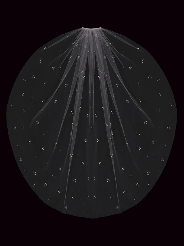 Milky Way Bridal Pearl Veil - Wedding Bridal Veil