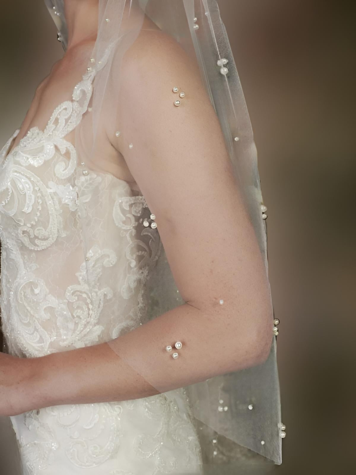 Milky Way Bridal Pearl Veil