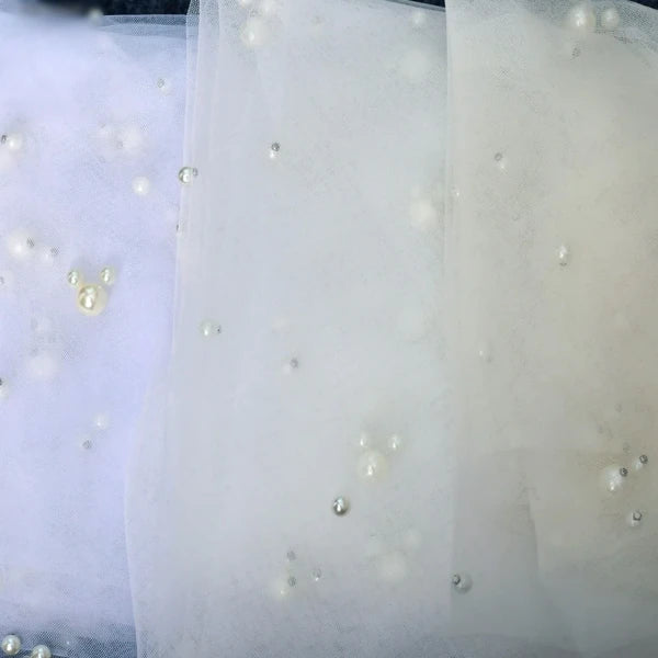 Milky Way Bridal Pearl Veil - Wedding Bridal Veil