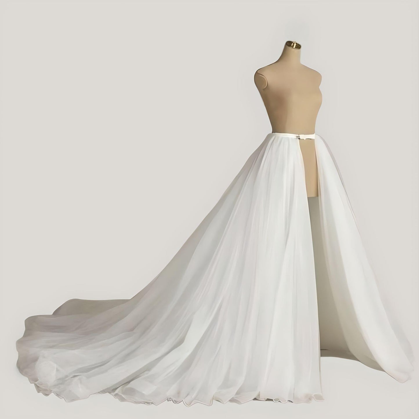 Removable Tulle Bridal Overskirt Train