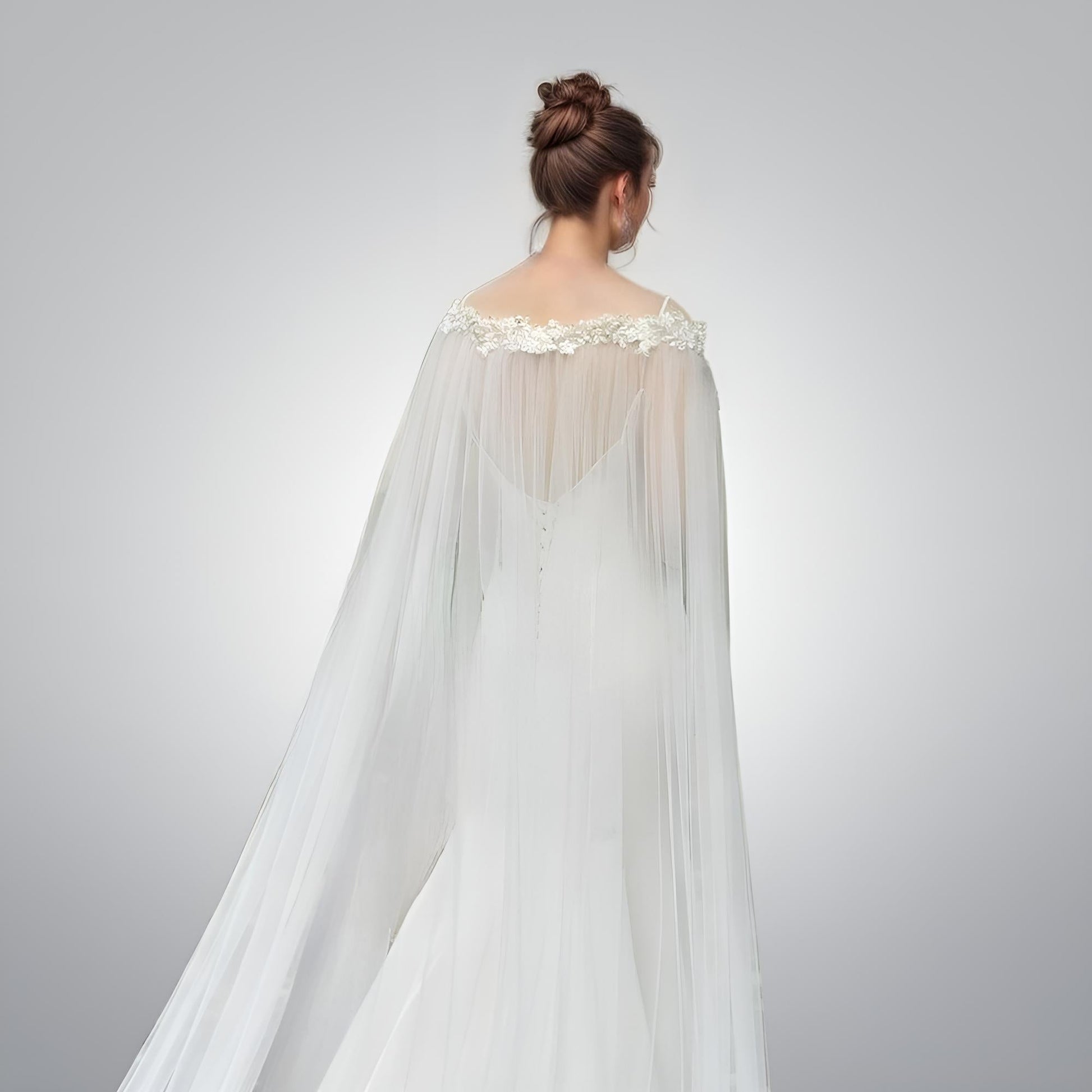 Rhinestones Beads Wedding Cape Bridal Bolero - Wedding