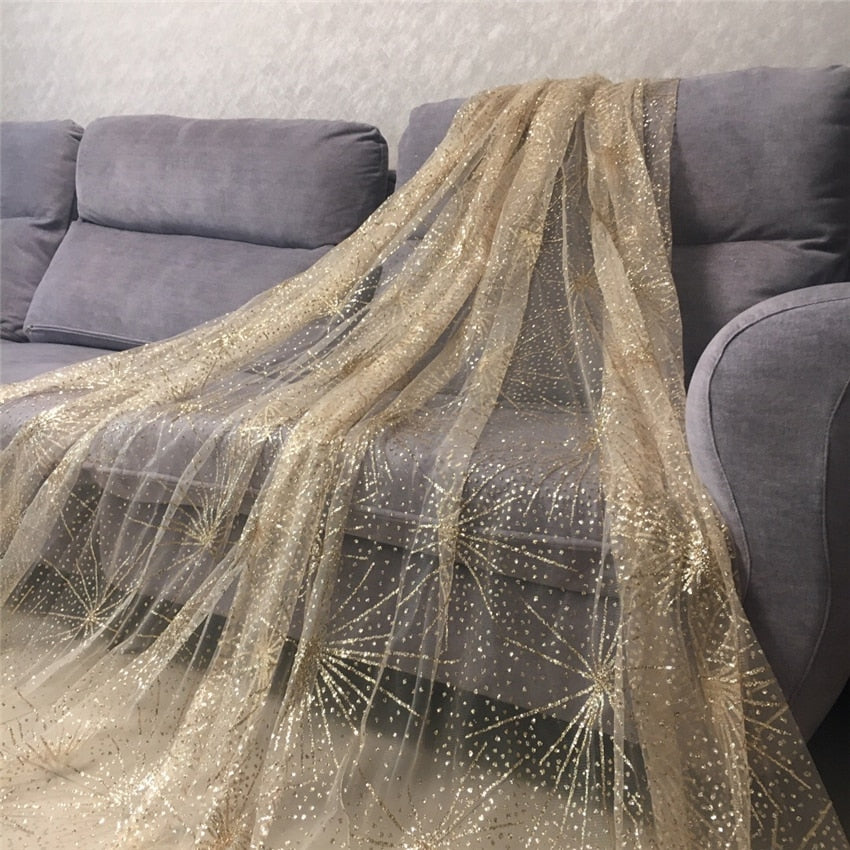 Voile de mariée cathédrale avec motif scintillant
