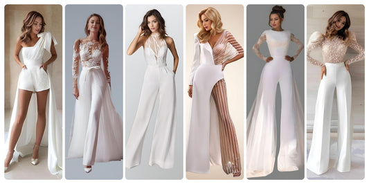 Brides in One Piece Pantsuits - Exploring Wedding Jumpsuits