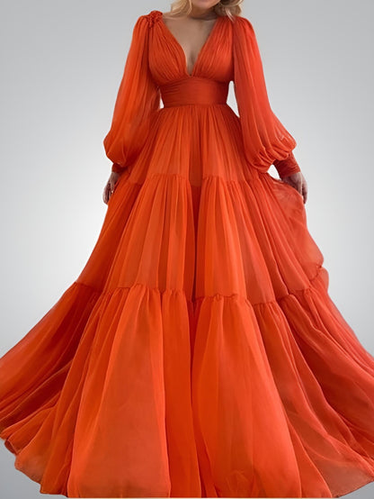 orange designer dress ARYA Formal Dress