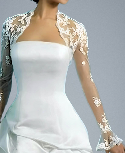 Bridal Lace Bolero with Long Sleeves | Elegant Lace Sleeves Lula Bridal Bridal Lace Bolero with Long Sleeves | Elegant Lace Sleeves Lula Bridal