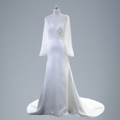 DANIELLA Wedding Dress | Elegant Sequin Top & Satin Skirt Lula Bridal DANIELLA Wedding Dress | Elegant Sequin Top & Satin Skirt Lula Bridal