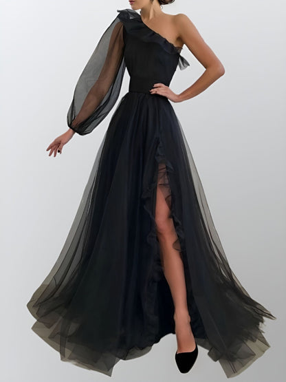 EDEN Formal Dress | Asymmetric Tulle Ruffled Gown Lula Bridal EDEN Formal Dress | Asymmetric Tulle Ruffled Gown Lula Bridal