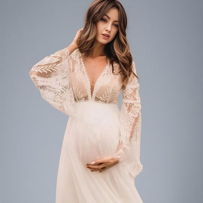 ELOISE Maternity Wedding Dress | Bohemian Flowy Lace Bridal Gown Lula Bridal ELOISE Maternity Wedding Dress | Bohemian Flowy Lace Bridal Gown Lula Bridal