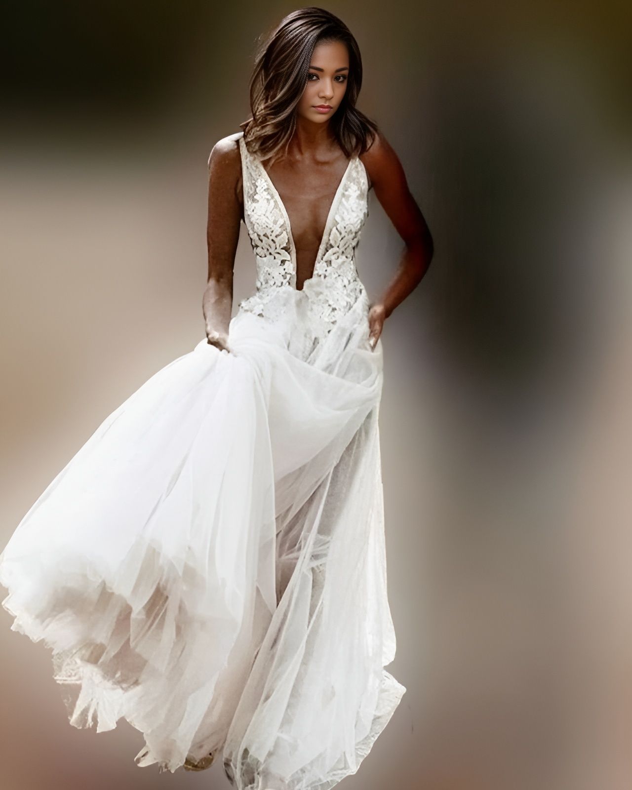 LULA Bridal - ISABELLA Wedding Dress  Lace Appliqued Tulle Bridal Gown –  Lula Bridal