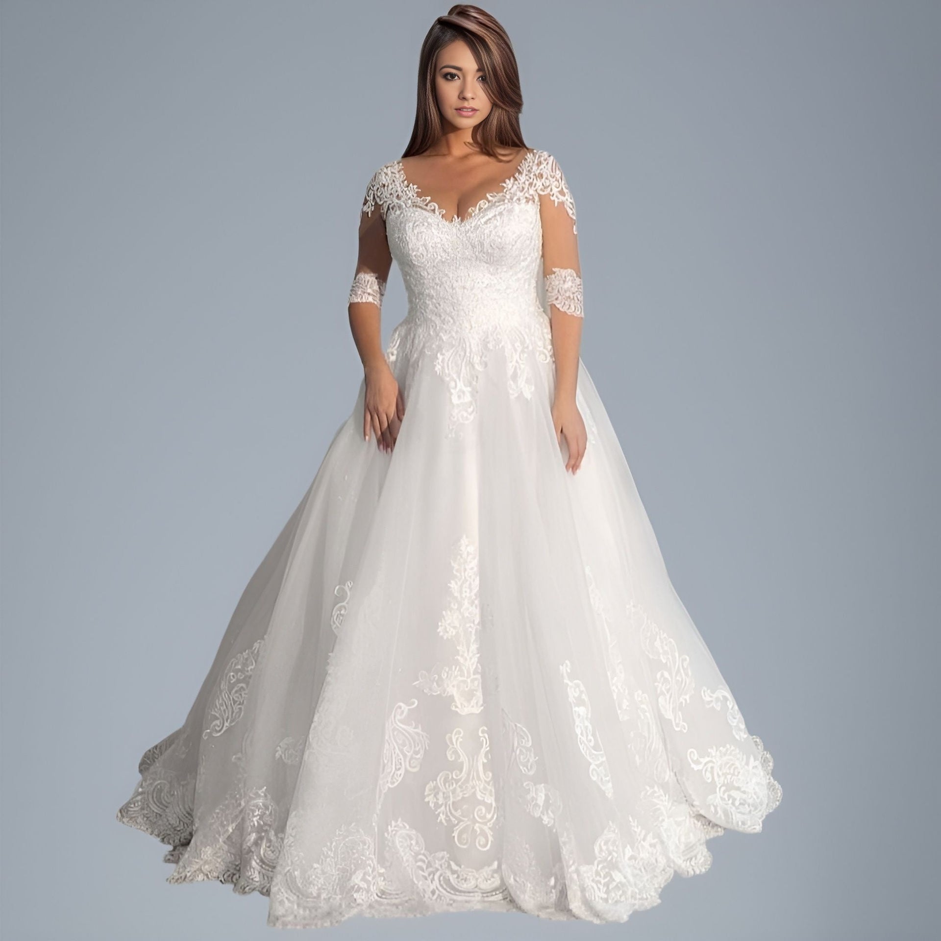 Tulle Plus Size Fairy Wedding Dresses Romantic Fairy Tulle 3D Floral Colorful Wedding Dress Tulle Plus Size Fairy Wedding Dresses Romantic Fairy Tulle 3D Floral Colorful Wedding Dress