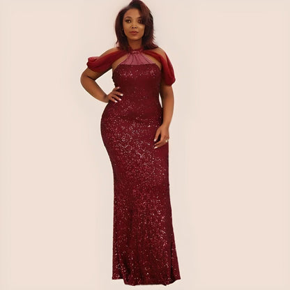 DAKOTA Formal Dress | Sequined Burgundy Mermaid Gown Lula Bridal DAKOTA Formal Dress | Sequined Burgundy Mermaid Gown Lula Bridal