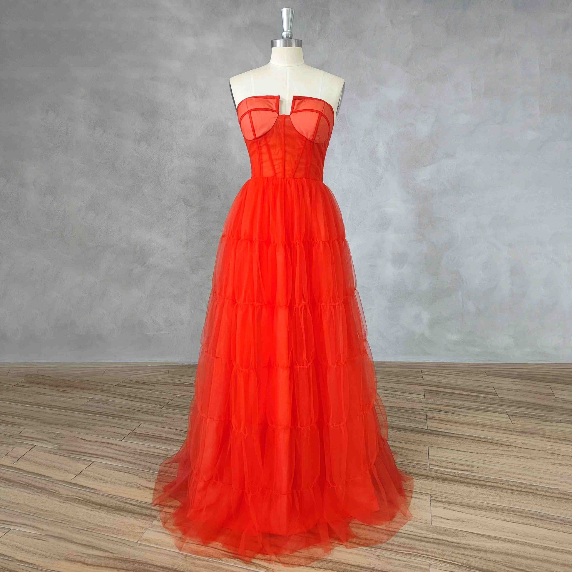 FARRAH Formal Dress | Sweetheart Strapless Scarlet Red Prom Gown Lula Bridal FARRAH Formal Dress | Sweetheart Strapless Scarlet Red Prom Gown Lula Bridal