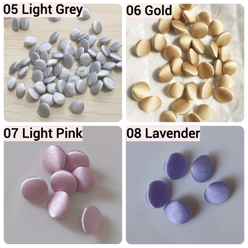 Satin Cloth Buttons & Buttonholes