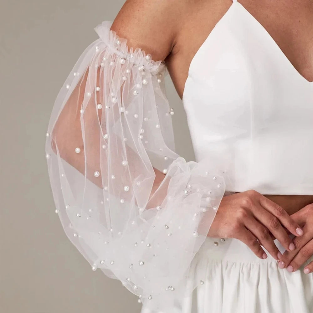 Elegant puff sleeves accessory for wedding dresses