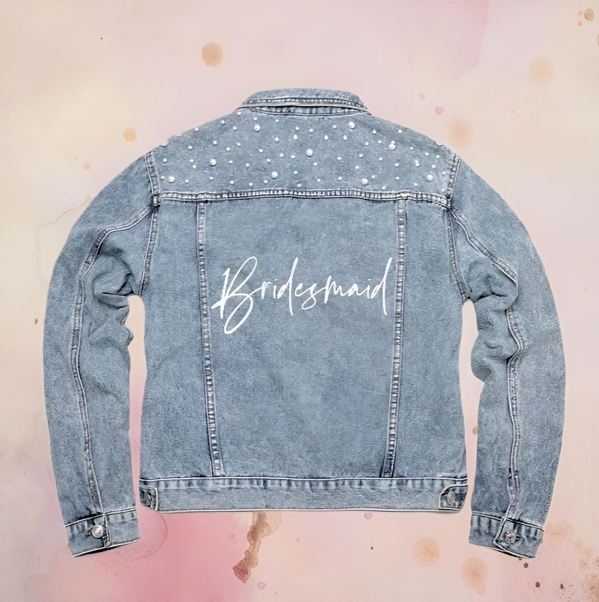 Denim Pearl Jacket for Brides and Bridal Party