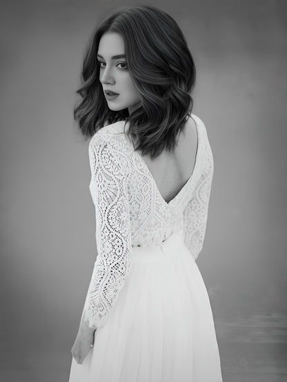 lace top chiffon skirt wedding dress Best Chiffon Skirt Wedding Dress | Chiffon Bridal Skirt