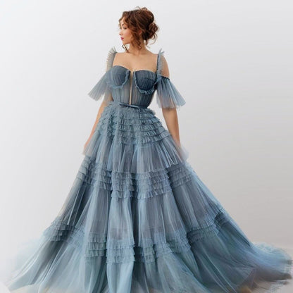 WILLOW Formal Dress | Elegant Tiered Ruffle A-Line Prom Gown Lula Bridal WILLOW Formal Dress | Elegant Tiered Ruffle A-Line Prom Gown Lula Bridal