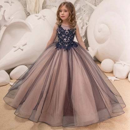 GLORIA Girl Dress - Purple / Child-9 - Girls Princess Gowns