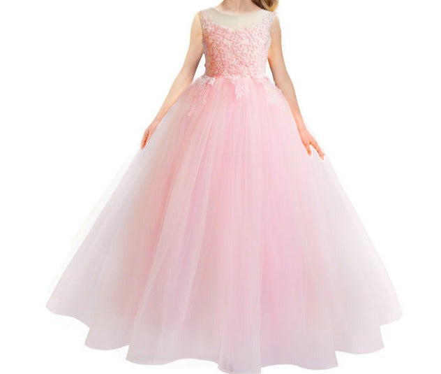 GLORIA Girl Dress - Pink / Child-13 - Girls Princess Gowns