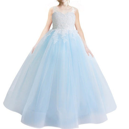 GLORIA Girl Dress - Light Blue / Child-9 - Girls Princess 