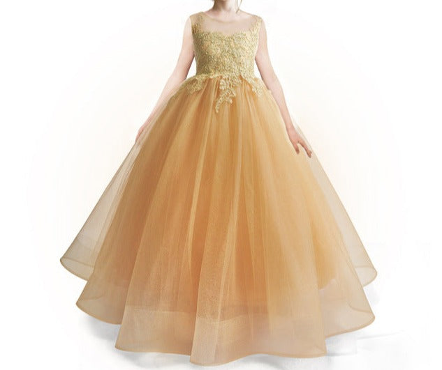 Little Girls Wedding Party Dress, Custom Made Girls Pageant Dress, Bal –  luladress